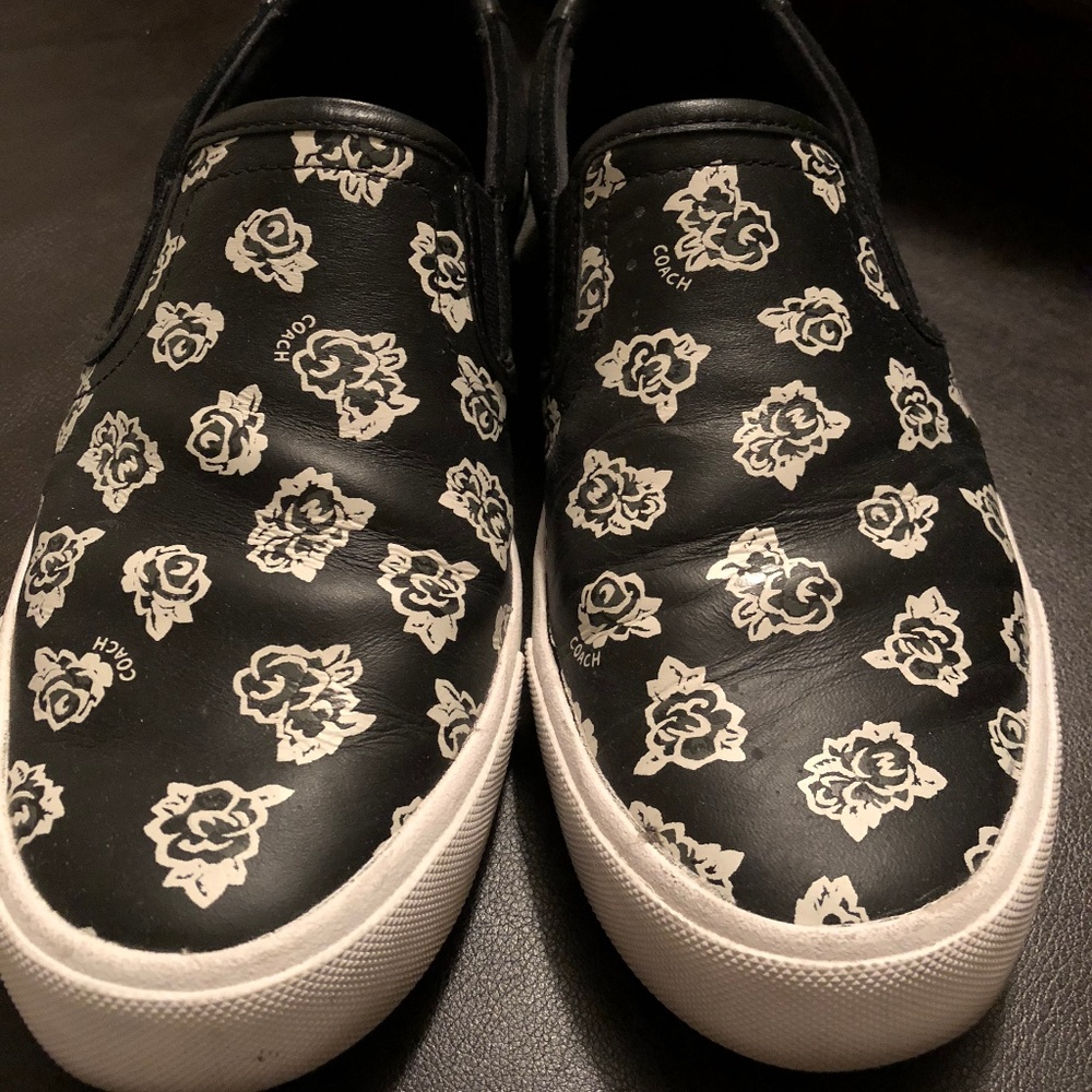 Men's Black Leather Slip on Shoes